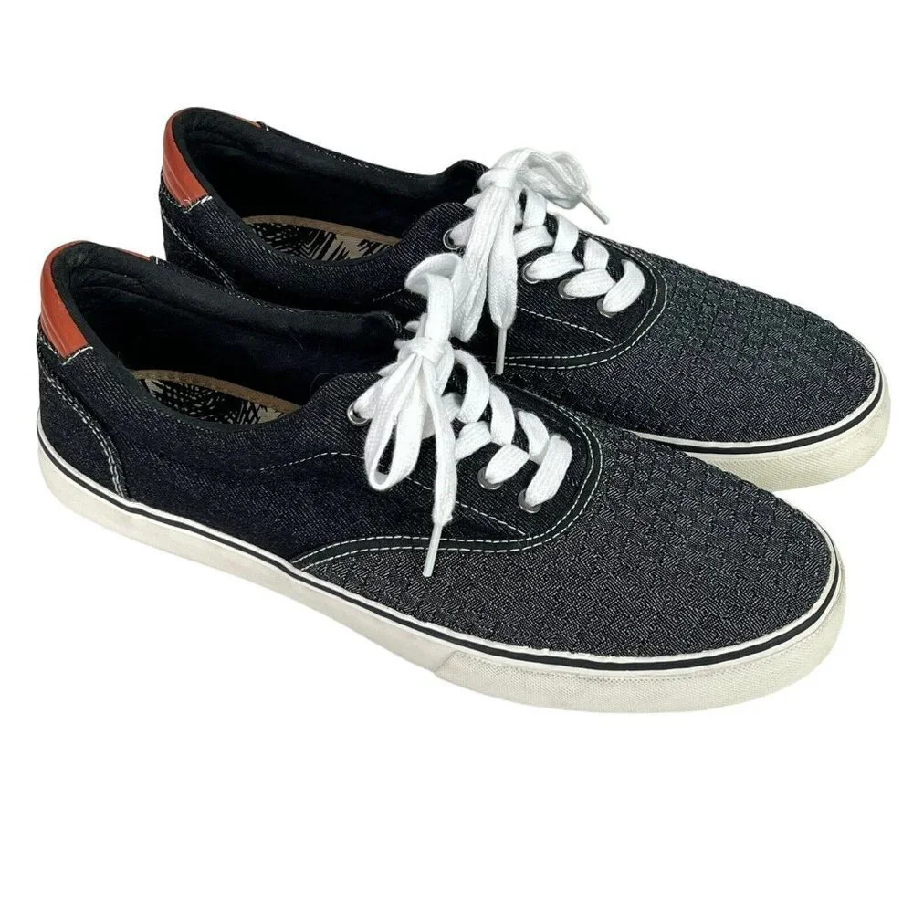 Thom McAn Mens Cooper Sneakers Size 11 Gray Canvas Lace Up Casual